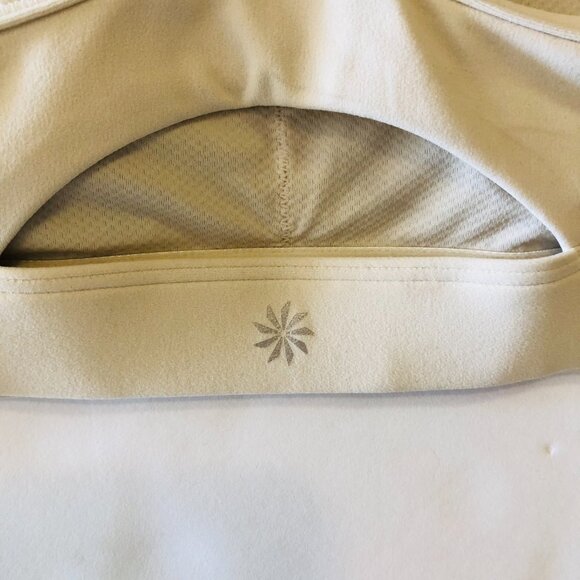 Athleta Vital Bra Racerback Sports Bra Size L Best for A-C cup with Pads White - Picture 8 of 12